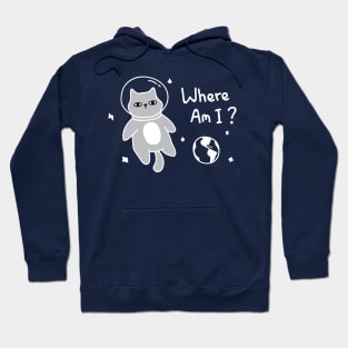 Where Am I? Cat Lost in Space Hoodie